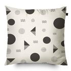 Almofada Algodão Estampada Desenhos 40x40cm Preto - Capa Com