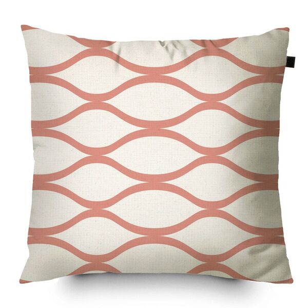 Almofada Algodão Estampada Micah 40x40cm Rosa - Somente Capa