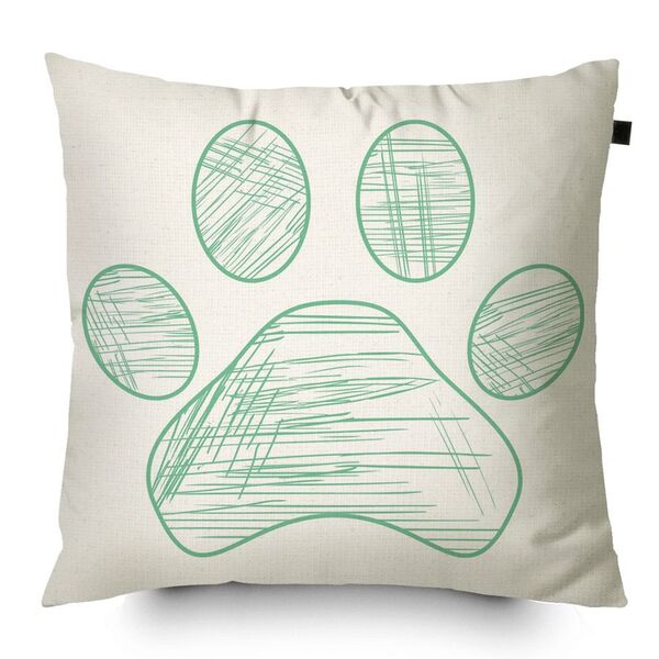 Almofada Algodão Estampada Pata 40x40cm Tiffany - Capa Com En