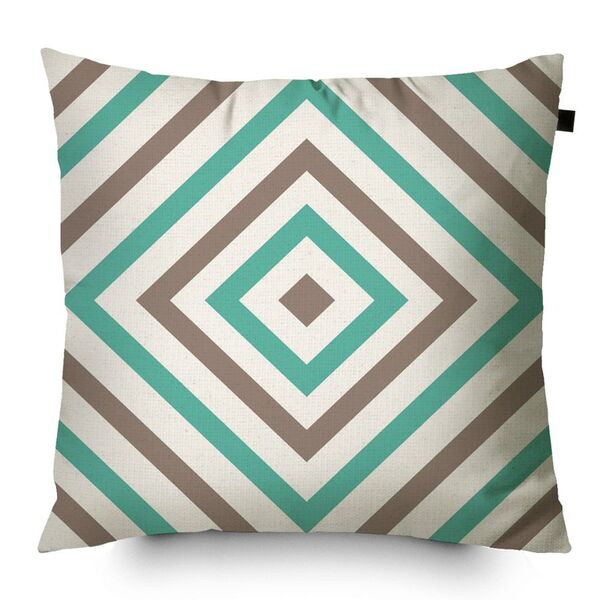 Almofada Algodão Estampada Shanti 40x40cm Cinza - Somente Capa