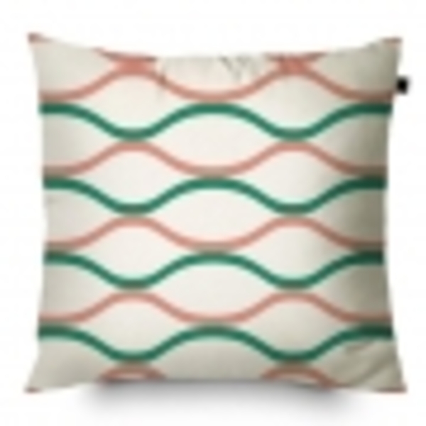 Almofada Algodão Estampada Valentine 40x40cm Rosa E Verde - C