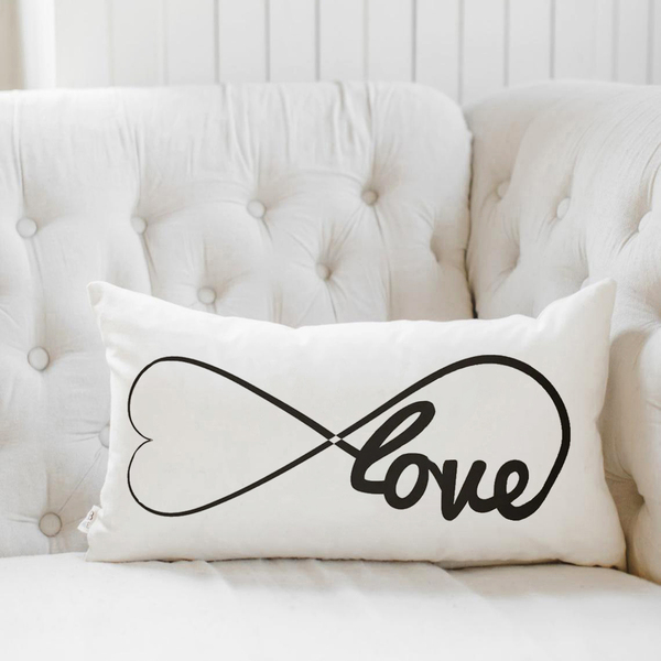 Almofada Algodão Retangular Estampada 30x50cm Love Infinito -