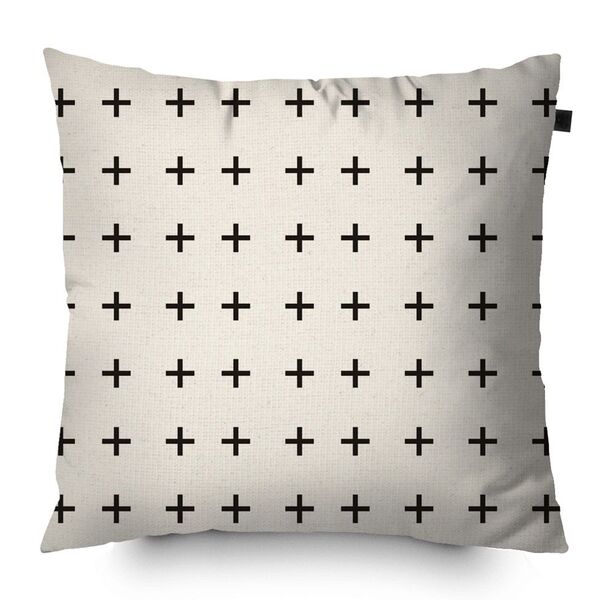 Almofada Algodão Serigrafada Bem Mais 40x40cm Preto - Capa Co