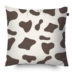 Almofada Algodão Serigrafada Cow 40x40cm Marrom - Somente Capa
