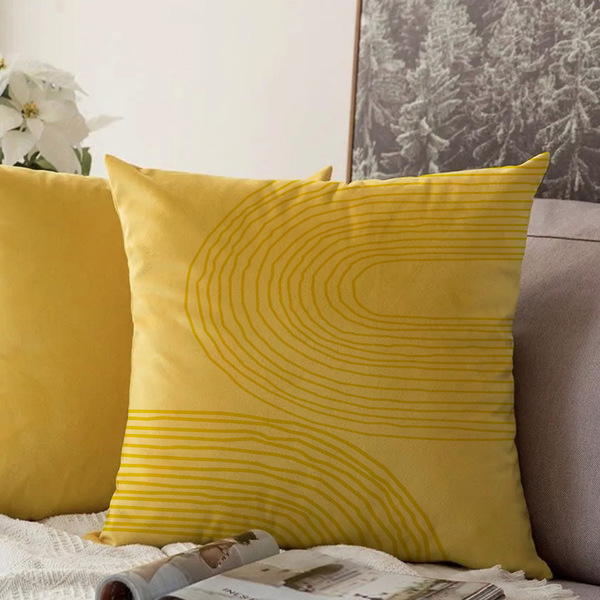 Almofada Amarela Butter Amarelo 40x40cm - Serigrafada Frente