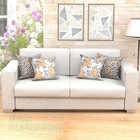 Almofada Amarela Floral E Geométrica Composê 4 Unidades 45cm