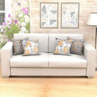 Almofada Amarela Floral E Geométrica Composê 4 Unidades 45cm