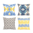 Almofada Amarela Para Sala Decorativa 4 Unidades 45cm X 45cm