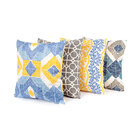 Almofada Amarela Para Sala Decorativa 4 Unidades 45cm X 45cm