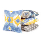 Almofada Amarela Para Sala Decorativa 4 Unidades 45cm X 45cm