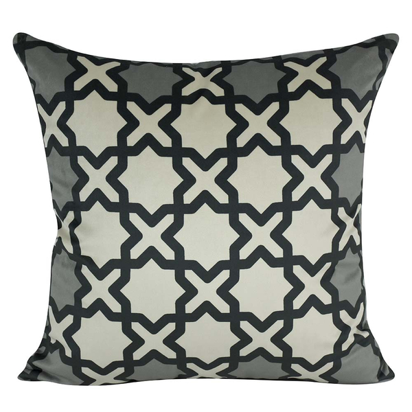 Almofada Arabesco Preta 50x50 Veludo Com Enchimento