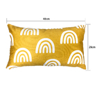 Almofada Quadrada Arcos Velveteen Terracota 28x48cm