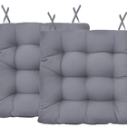 Almofada Assento Para Cadeira Futton Ox 40x40cm - Cinza 2pçs