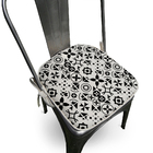 Almofada Assento Para Cadeira Ladrilhos 40x40cm - *preto