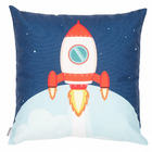Almofada Astro Foguete 43x43cm Marinho