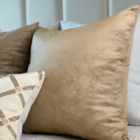 Almofada Aveludada Dourada Quadrada Tipo:somente Capa