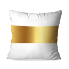Almofada Avulsa Branco E Dourado