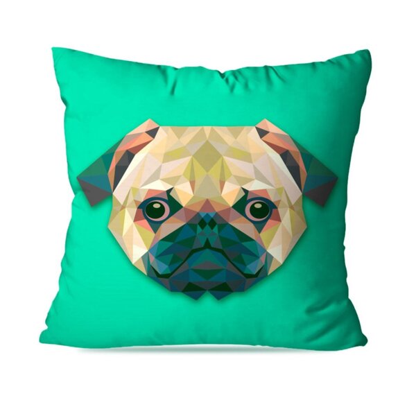 Almofada Avulsa Decorativa Bulldog Geométrico