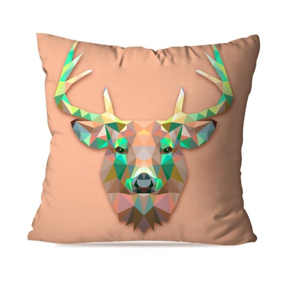 Almofada Avulsa Decorativa Cervo Geométrico