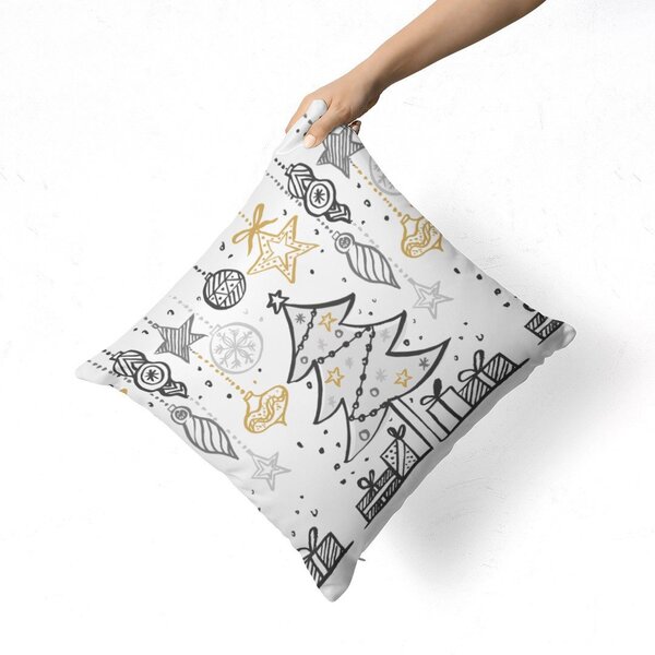 Almofada Avulsa Decorativa Elementos Natalinos 45X45cm