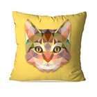 Almofada Avulsa Decorativa Gato Geométrico