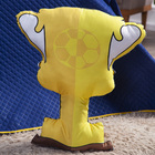 Almofada Avulsa Formato Troféu Futebol Game Amarelo 60cm X 50