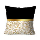 Almofada Avulsa Preto E Branco Com Arabesco