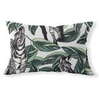 Almofada Baguete Own Folhas E Zebra - 45x32 Cm