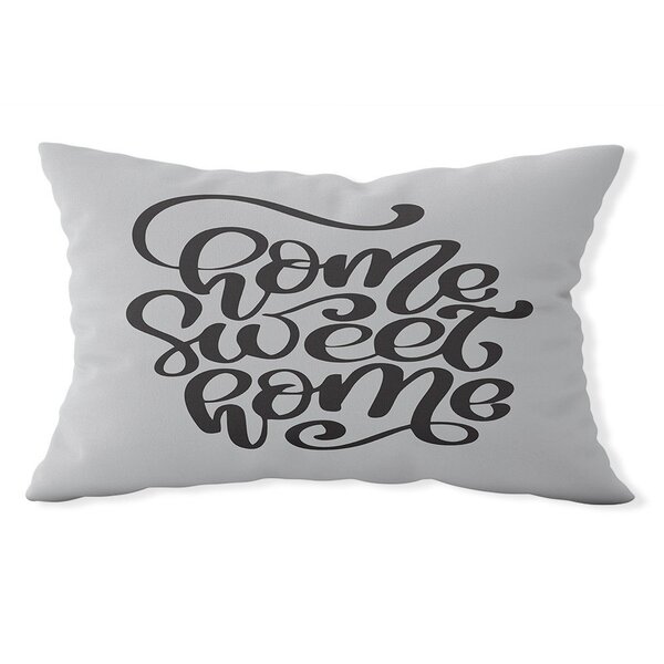 Almofada Baguete Own Home Sweet Home Cinza - 45x32 Cm