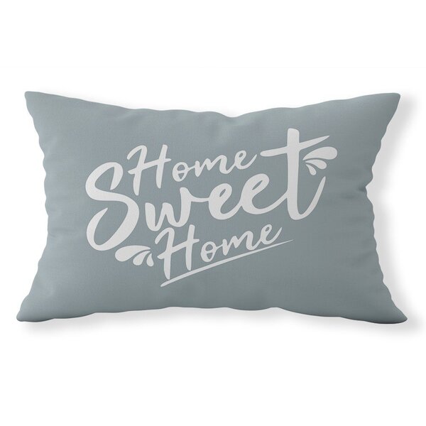 Almofada Baguete Own Home Sweet Home Cinza - 45x32 Cm
