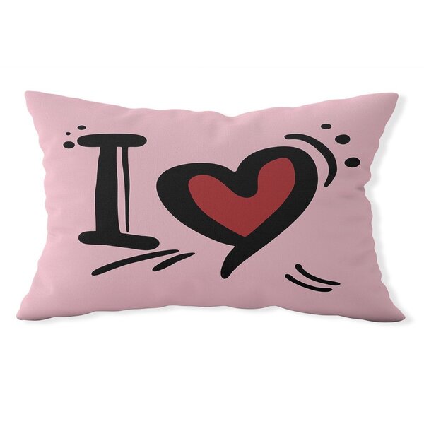 Almofada Baguete Own I Love Rosa - 45x32 Cm
