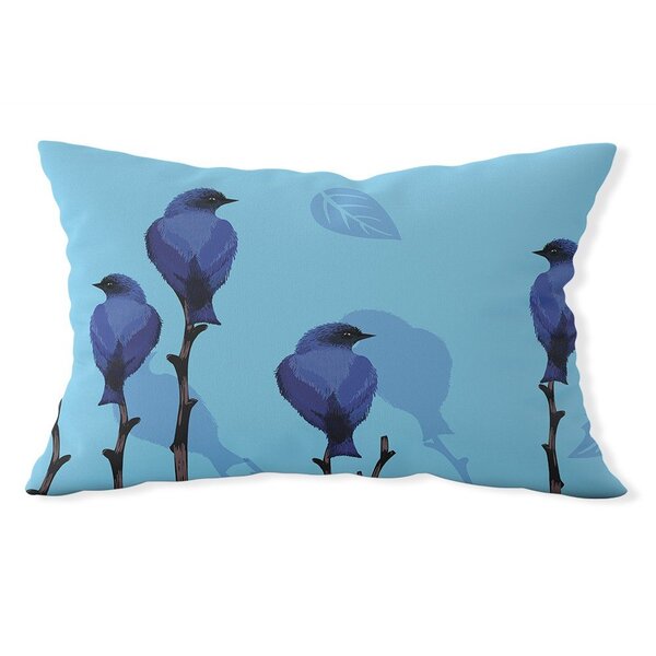 Almofada Baguete Own Pássaros Azuis - 45x32 Cm