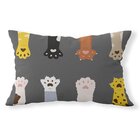 Almofada Baguete Own Patinhas Coloridas - 45x32 Cm