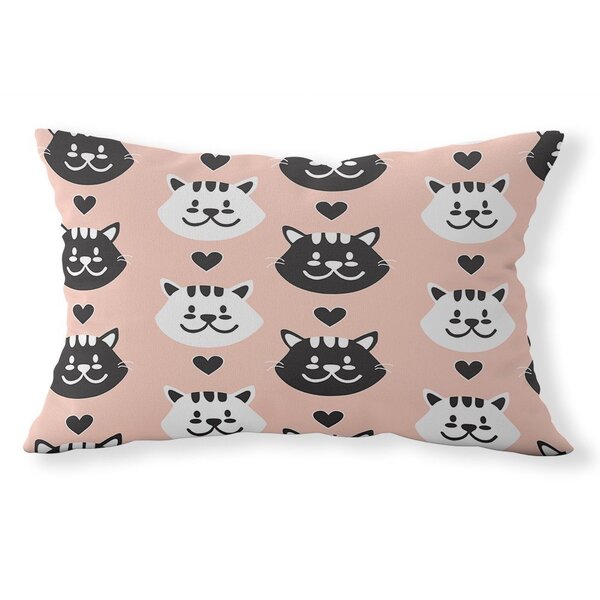 Almofada Baguete Own Salmão Gatinho - 45x32 Cm