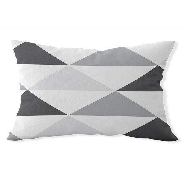 Almofada Baguete Own Triângulos Cinza - 45x32 Cm Único