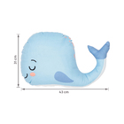 Almofada Baleia Bordada 43X31cm Azul