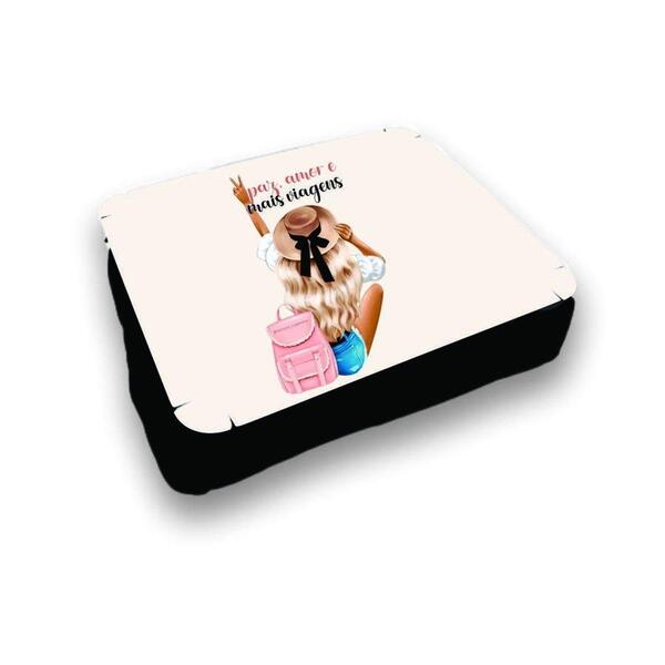 Almofada Bandeja Para Notebook Paz Amor E Viagens