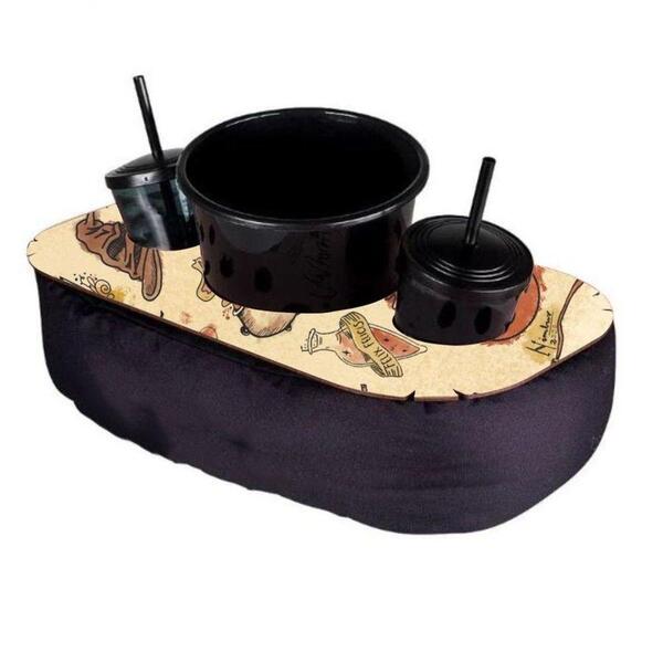 Almofada Bandeja Pipoca Balde + 2 Copos Monograma Bege