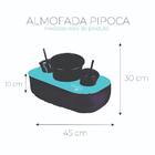 Almofada Bandeja Pipoca Balde + 2 Copos Monograma Bege