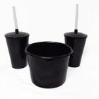 Almofada Bandeja Pipoca Balde + 2 Copos Personalizado Control