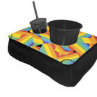 Almofada Bandeja Pipoca Balde E 1 Copo Personalizado Arco Íri