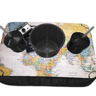 Almofada Bandeja Pipoca Balde E 2 Copos Personalizado Mapa Mu