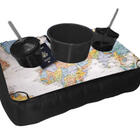 Almofada Bandeja Pipoca Balde E 2 Copos Personalizado Mapa Mu