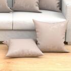 Almofada Bege Para Sala Grande Jacquard 4 Unidades 60cm X 60c