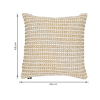 Almofada Bella Cru/Café 45x45cm