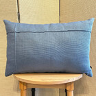 Almofada Bella Iii 40x60 Nervura Cruz Lateral  Azul Klein