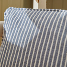 Almofada Retangular Benisa Algodão Azul e Branca 30x50cm