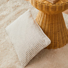 Almofada Retangular Benisa Algodão Bege e Branca 30x50cm