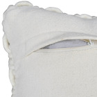 Almofada Quadrado Bora Tecido Creme 45x45cm Inspire