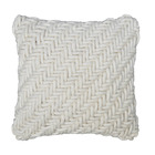 Almofada Quadrado Bora Tecido Creme 45x45cm Inspire